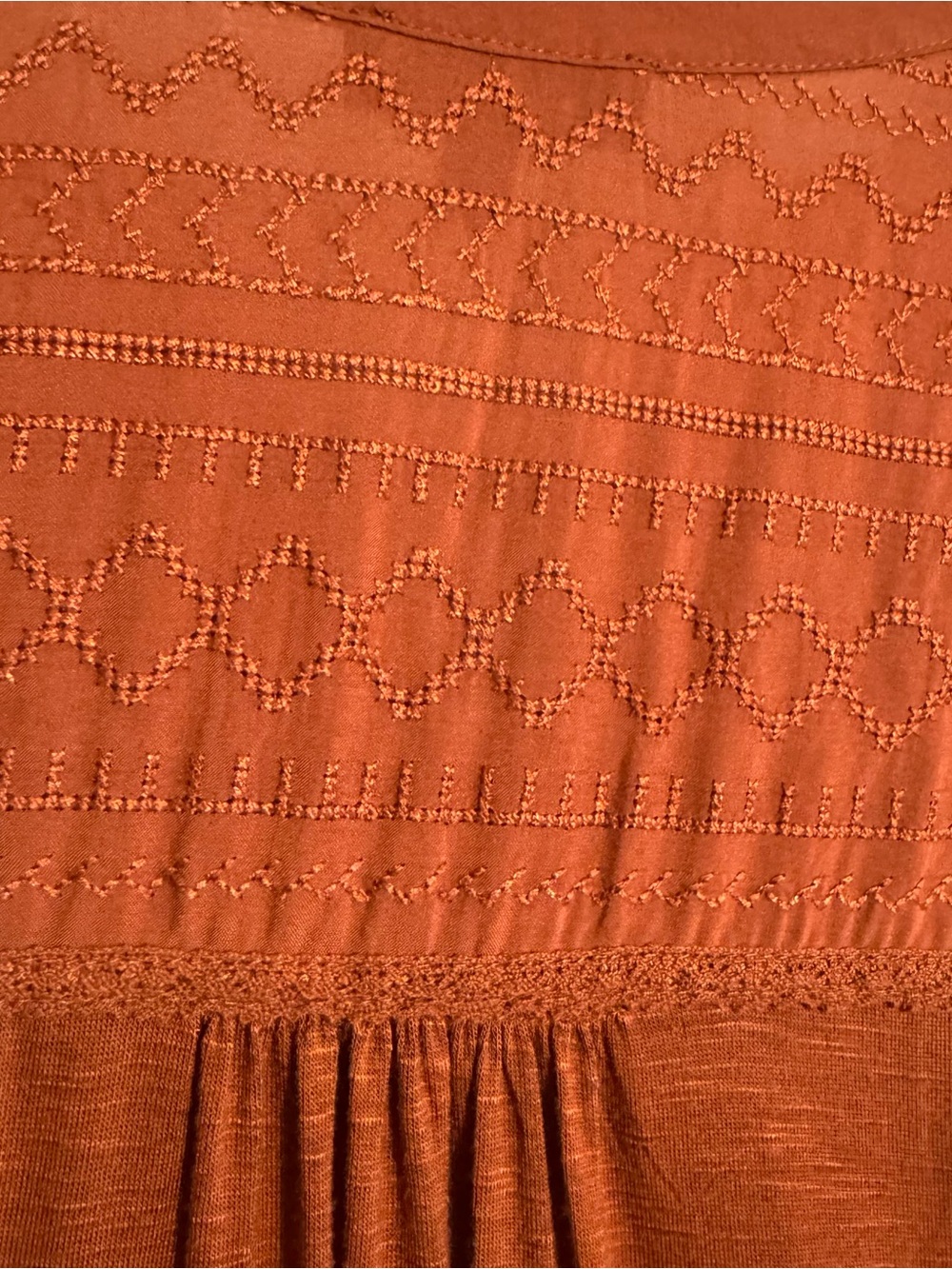 DEMOCRACY SPICE COLOR EMBROIDERED TOP XLARGE #I - Picture 7 of 9